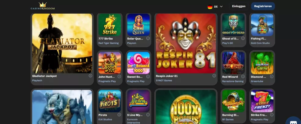 Kingdom Casino – 200% Willkommensbonus bis zu €500 für neue Spieler in Deutschland
