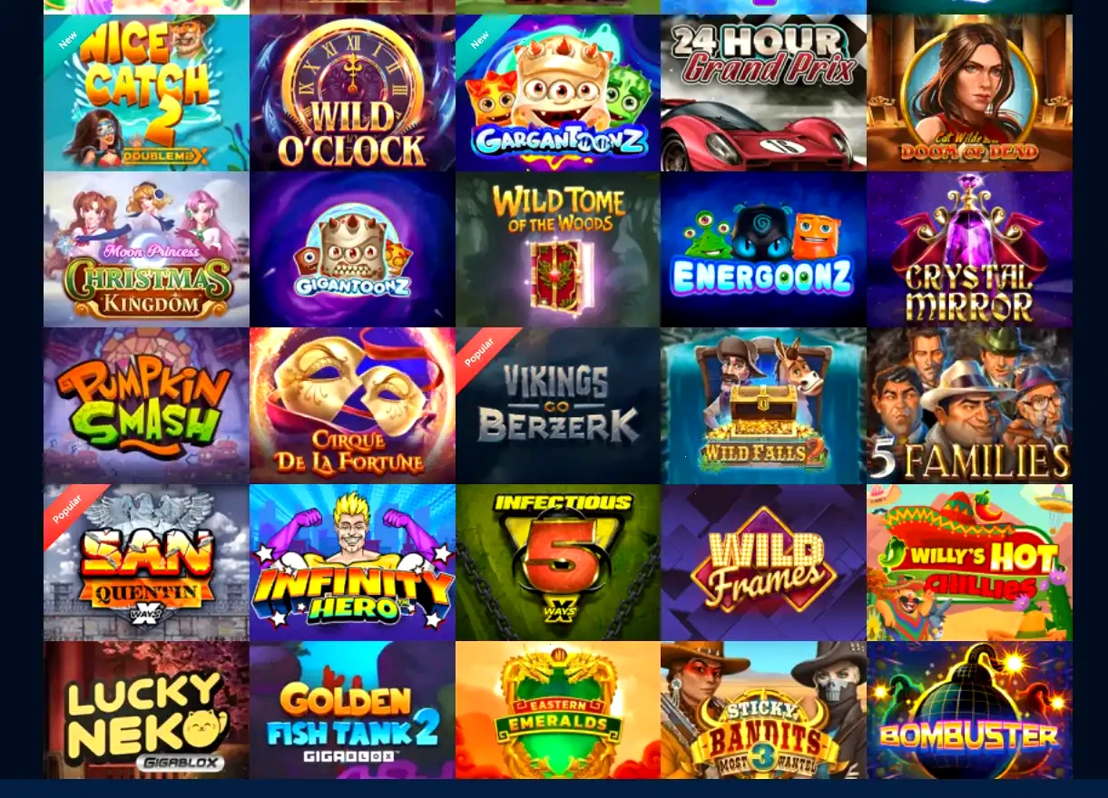 Kingdom Casino Spielauswahl nach der Anmeldung